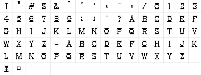 Mantel Regular  glyph index