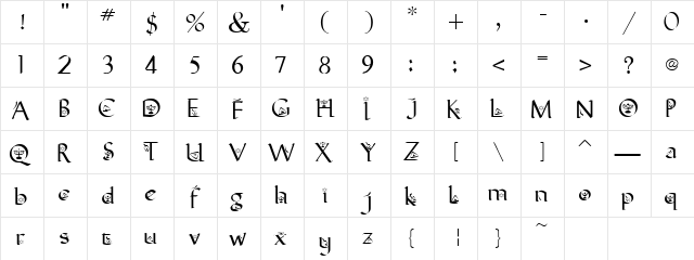 Clb:JewishHolidays Normal  glyph index