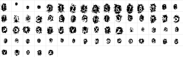 CROOTH Regular  glyph index