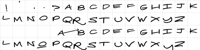 Real Toyz Regular  glyph index