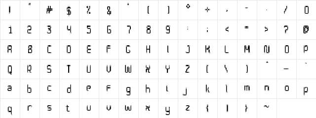 Ippooito Regular  glyph index