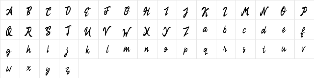 Rekyoto FREE Regular  glyph index