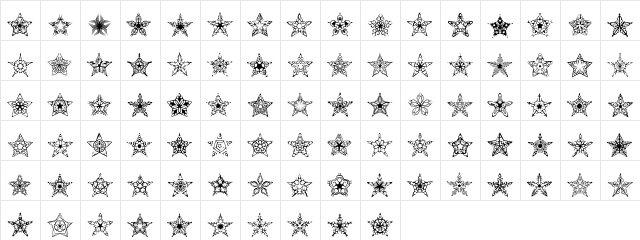90 Stars BRK Normal  glyph index
