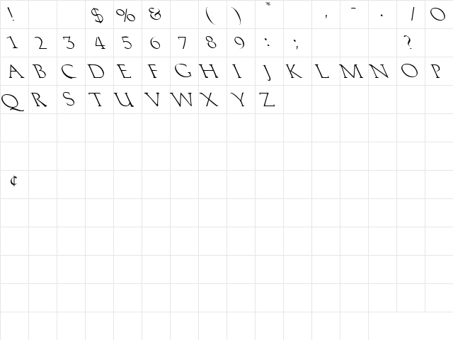 Learning 2 Regular  glyph index