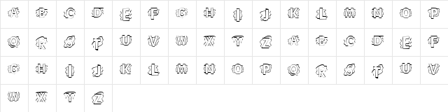 KR Swash Regular  glyph index