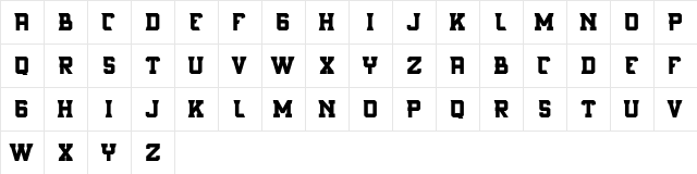 Rostter boot FREE Regular  glyph index