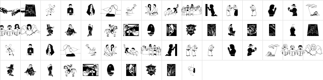 ReligionSpirituality Regular  glyph index