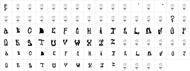 Chinese Firedrill Regular  glyph index