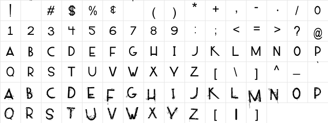 ALPACA54 Regular  glyph index