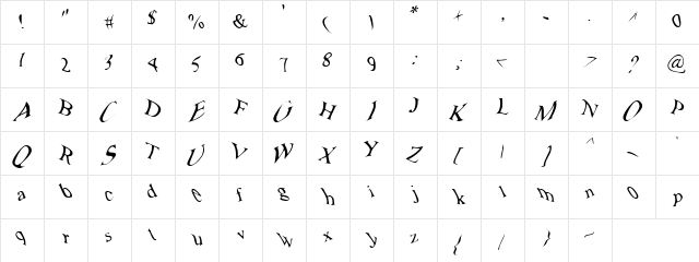 Carsick Times Regular  glyph index