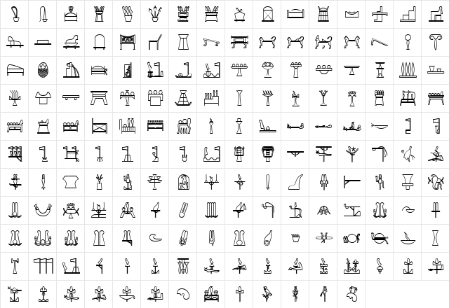 GlyphExtLibO Bold  glyph index