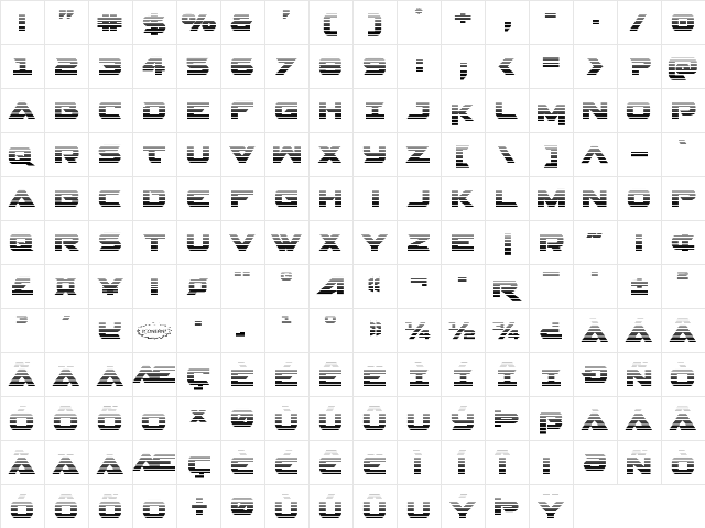 Gemina 2 Gradient Regular  glyph index