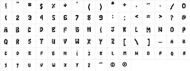 JI Chimichanga JI Chimichanga  glyph index