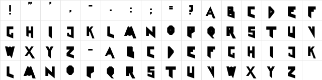 LineLineShapeClean Medium  glyph index