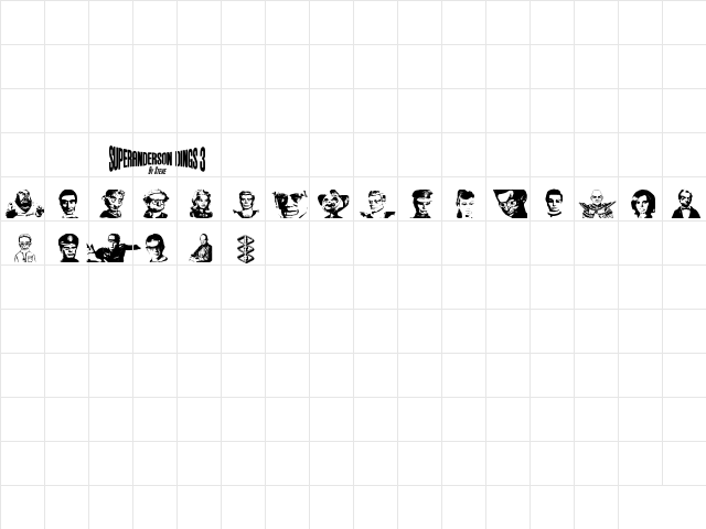 Anderson Dings 3 Regular  glyph index