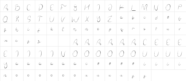 Wolven Shevana Demo Regular  glyph index