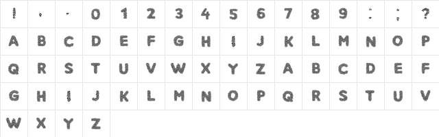 Narcissus Regular  glyph index