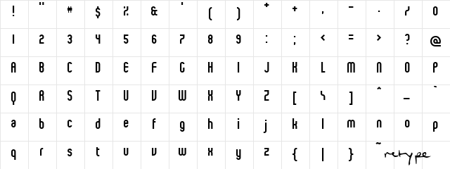 Proletarian Regular  glyph index