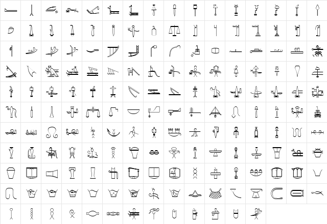 GlyphExtLibQ Medium  glyph index