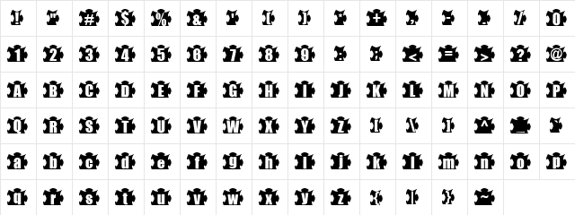 Voltas Regular  glyph index