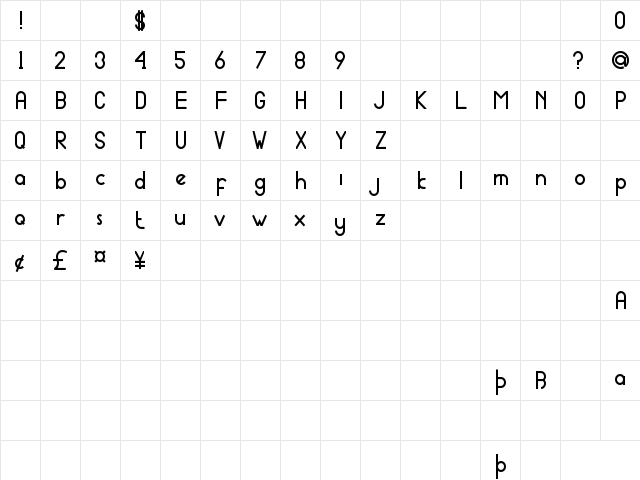 Portaledge Pro Demo Regular  glyph index
