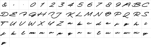 South Pride South Pride Personal Use Only  glyph index