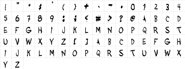 Acquaintance Regular  glyph index