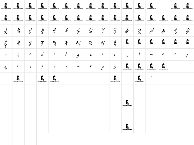 Stew Tuesdays Regular  glyph index