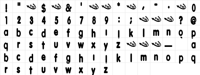 Deceit Regular  glyph index