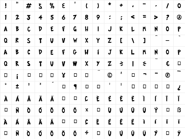 FOP Title Style Font FOP Title Style Font  glyph index