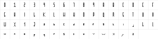 randomsauce Regular  glyph index