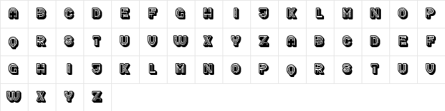 Blanket Thin Rustique Regular  glyph index