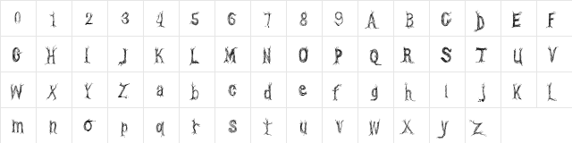 CF One Two Trees Regular  glyph index