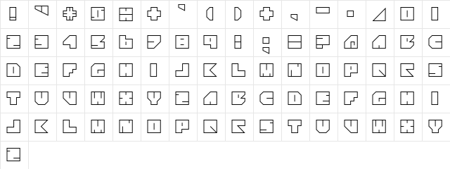 Four Four Regular  glyph index