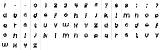 Condition 3d Filled Italic  glyph index