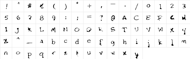 FKR StarLife SemiBold  glyph index