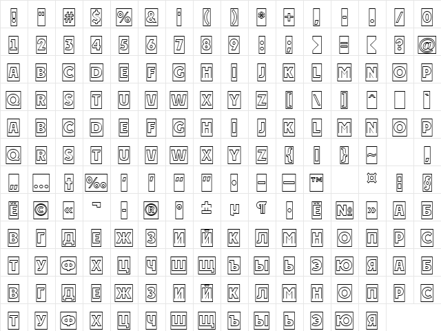 a_PlakatTitulCmOtl Regular  glyph index