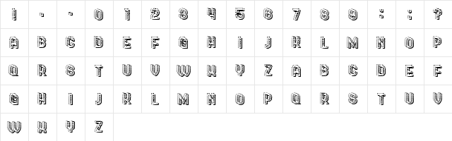 Pursue Regular  glyph index