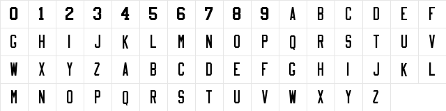 NHL Ottawa Regular  glyph index