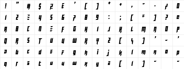 We Used To Be Friends Regular  glyph index
