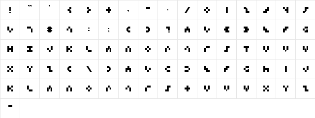 Keystone Regular  glyph index