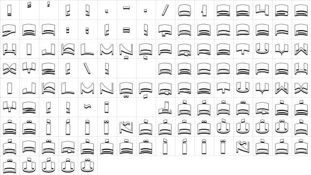 JMH Elixir Shadow Regular  glyph index