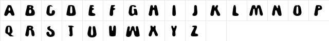 Flatman Heavy  glyph index