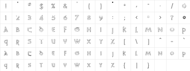 UnciaDis-Hollow Normal Normal  glyph index