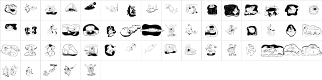 DeepSwimmers Regular  glyph index