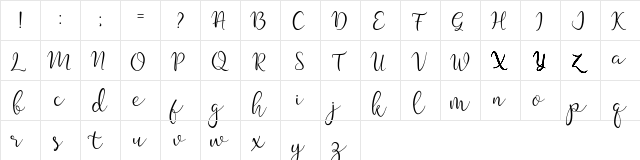 silver soul Regular  glyph index