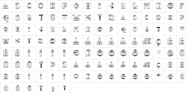 FZ UNIQUE 36 HOLLOW Normal  glyph index