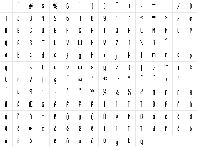 DELVON DEMO DELVON DEMO  glyph index
