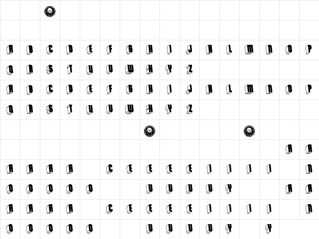 New Dimension Regular  glyph index
