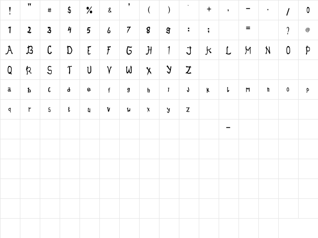 Kuruna Kotoba Regular  glyph index